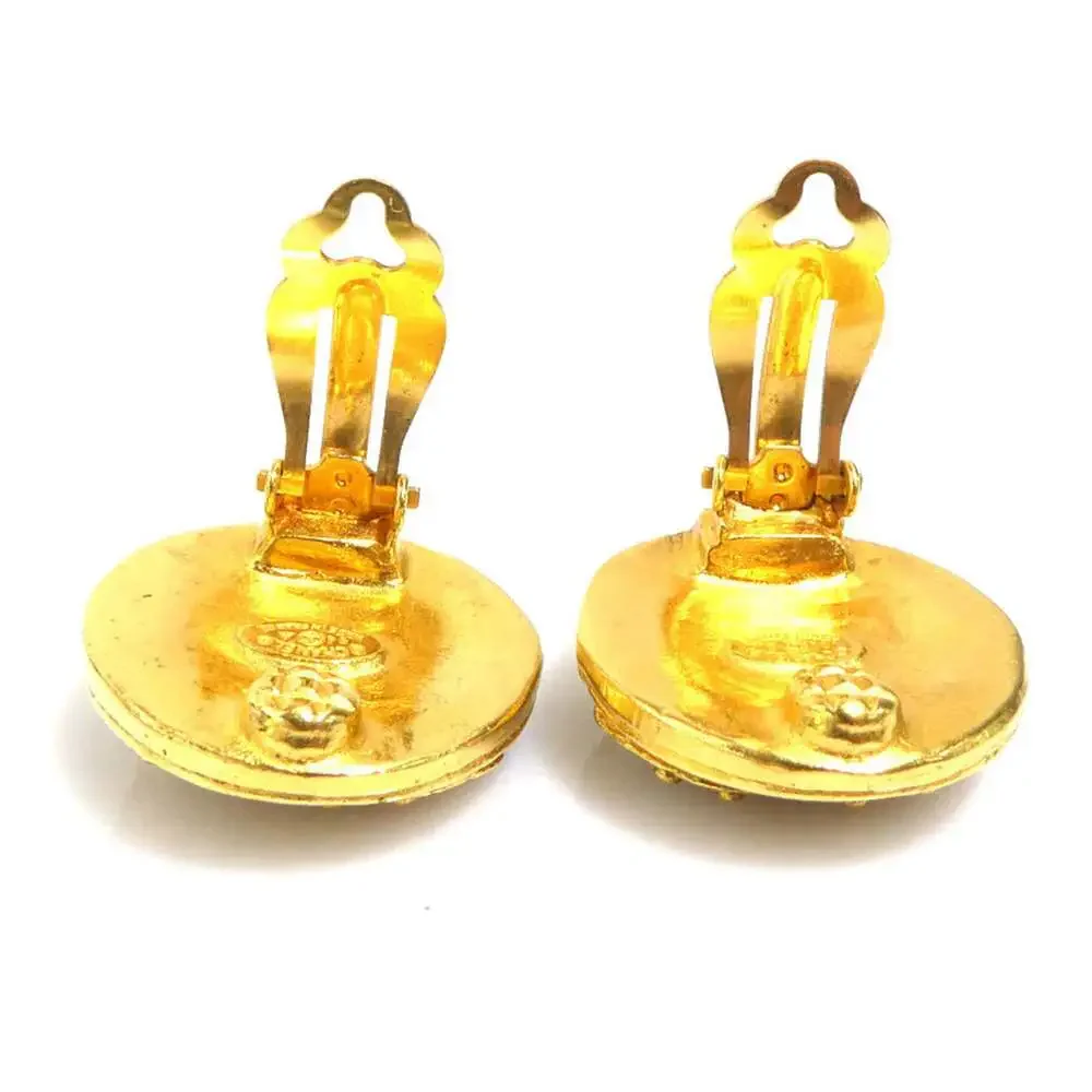 Chanel Cc Logo Clip-On Earrings Gold- #256844C73B